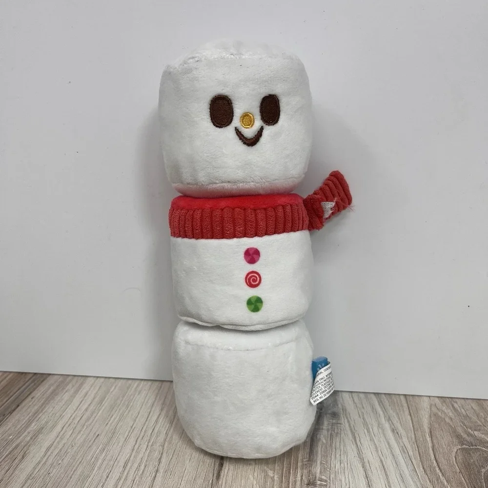 BarkBox Holiday Dog Toy Lot 6 Plush Snowman Peppermint Cocoa Cupcake Christmas